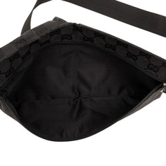 グッチ GGキャンバス ボディバッグ ウエストバッグ 28566 ブラック キャンバス レザー レディース GUCCI 【中古】