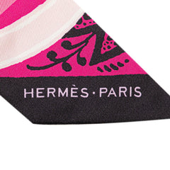 エルメス ツイリー JEU DE SOIE UNIFORME シルクゲーム スカーフ ピンク マルチカラー シルク レディース HERMES 【中古】