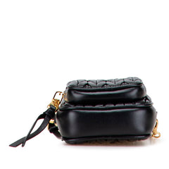 ミュウミュウ マテラッセ ショルダーバッグ 5BP066 ブラック レザー レディース MIUMIU 【中古】