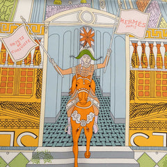 エルメス カレ90 Objets de Curiosite オブジェ ドゥ キュリオジテ スカーフ オレンジ マルチカラー シルク レディース HERMES 【中古】