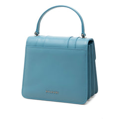 ブルガリ セルペンティ フォーエバー ハンドバッグ チェーン ショルダーバッグ 2WAY ブルー レザー レディース BVLGARI 中古