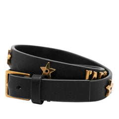 ディオール ジャディオール ブレスレット ブラック ゴールド レザー メッキ レディース Dior 【中古】