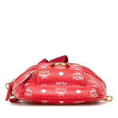 エム シー エム ヴィセトス OX ニューイヤーコレクション ショルダーバッグ ボディバッグ レッド PVC レディース MCM 【中古】