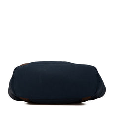 エルメス サックドパンサージュ グルーム ハンドバッグ ショルダーバッグ 2WAY ネイビー ブラウン キャンバス レディース HERMES 【中古】