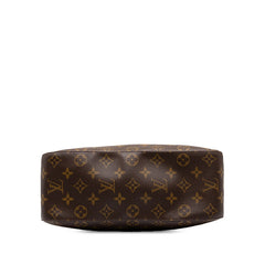 ルイ ヴィトン モノグラム ルーピングGM ショルダーバッグ ハンドバッグ M51145 ブラウン PVC レザー レディース LOUIS VUITTON 中古