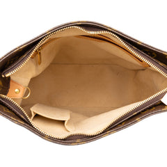 ルイ ヴィトン モノグラム ルーピングGM ショルダーバッグ ハンドバッグ M51145 ブラウン PVC レザー レディース LOUIS VUITTON 中古