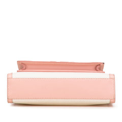 バーバリー ミニ ポケット バッグ 斜め掛け ショルダーバッグ ピンク ホワイト キャンバス レザー レディース BURBERRY 【中古】