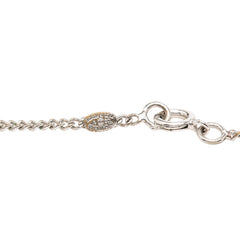 シャネル ココマーク ペンダント ネックレス 05V シルバー ホワイト メタル レディース CHANEL 中古