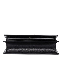 サンローラン サンセット ハンドバッグ 2WAY チェーン ショルダーバッグ 533026 ブラック レザー レディース SAINT LAURENT 中古