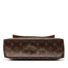 ルイ ヴィトン モノグラム ミニルーピング ショルダーバッグ ハンドバッグ M51147 ブラウン PVC レザー レディース LOUIS VUITTON 【中古】