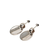 シャネル ロゴ オーバル スタッドピアス SV925 シルバー レディース CHANEL 【中古】