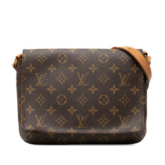 ルイ ヴィトン モノグラム ミュゼット タンゴ ショート ショルダーバッグ M51257 ブラウン PVC レザー レディース LOUIS VUITTON 【中古】