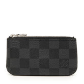 ルイ ヴィトン ダミエ グラフィット ポシェット クレ コインケース 小銭入れ N60155 ブラック PVC レザー メンズ LOUIS VUITTON 中古
