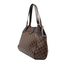 ルイ ヴィトン ダミエ システィナGM ハンドバッグ ショルダーバッグ N41540 ブラウン PVC レザー レディース LOUIS VUITTON 【中古】
