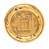 シャネル 31 RUE CAMBON カンボン ラウンド ブローチ ゴールド メッキ GP レディース CHANEL 【中古】