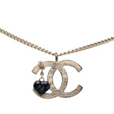 シャネル ココマーク ハート ペンダント ネックレス 01P ゴールド メッキ レディース CHANEL 【中古】