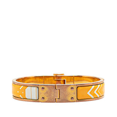 エルメス シャルニエール バングル ゴールド オレンジ メッキ レディース HERMES 【中古】
