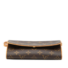 ルイ ヴィトン モノグラム ポシェット ツインPM ショルダーバッグ M51854 ブラウン PVC レザー レディース LOUIS VUITTON 【中古】