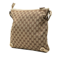 グッチ GGキャンバス アビー 斜め掛け ショルダーバッグ 131326 ベージュ アイボリー レザー レザー レディース GUCCI 中古