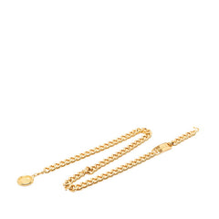 シャネル ココマーク 31 RUE CAMBON PARIS ロゴプレート チェーンベルト ゴールド メッキ レディース CHANEL 【中古】