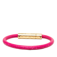 ルイ ヴィトン ブラスレ キープイット ブレスレット ピンク ゴールド レザー メッキ レディース LOUIS VUITTON 中古