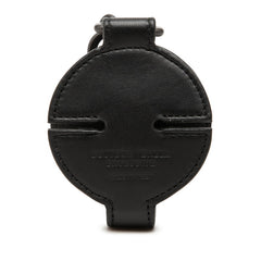 ボッテガヴェネタ イントレチャート イヤホンケース キーホルダー チャーム ブラック レザー レディース BOTTEGAVENETA 中古
