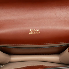 クロエ アビー 斜め掛け チェーン ショルダーバッグ ブラウン ゴールド レザー メッキ レディース Chloe 【中古】