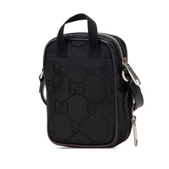 グッチ オフザグリッド ショルダーバッグ 643882 ブラック ナイロン レザー レディース GUCCI 【中古】