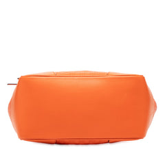 グッチ マイクログッチシマ ハンドバッグ ショルダーバッグ 2WAY 449241 オレンジ レザー レディース GUCCI 【中古】