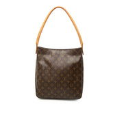 ルイ ヴィトン モノグラム ルーピングGM ショルダーバッグ ハンドバッグ M51145 ブラウン PVC レザー レディース LOUIS VUITTON 中古