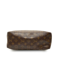 ルイ ヴィトン モノグラム ルーピングGM ショルダーバッグ ハンドバッグ M51145 ブラウン PVC レザー レディース LOUIS VUITTON 中古