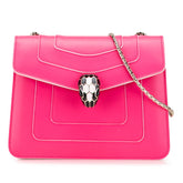 ブルガリ セルペンティ フォーエバー チェーン ショルダーバッグ ピンク レザー レディース BVLGARI 【中古】