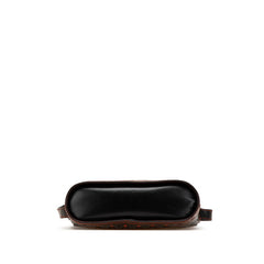 イヴ サンローラン ヴィンテージ YSL カットアウト 斜め掛け ショルダーバッグ ブラック オレンジ レザー レディース YVES SAINT LAURENT 【中古】