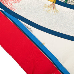 エルメス カレ90 FEUX D’ARTIFICE 技巧の火 スカーフ レッド マルチカラーレッドレッド シルク レディース HERMES 【中古】