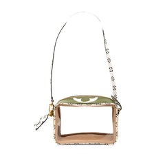 ルイ ヴィトン モノグラム ジャイアント ビーチ ポーチ ワンショルダーバッグ M67610 カーキ ホワイト ベージュ PVC ビニール レディース LOUIS VUITTON 【中古】