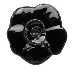 シャネル カメリア リング 指輪 01A シルバー ブラック メタル レディース CHANEL 【中古】