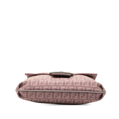フェンディ ズッキーノ 斜め掛け ショルダーバッグ ライトパープル系 キャンバス レザー レディース FENDI 【中古】