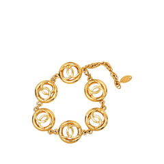 シャネル ココマーク ラウンド ブレスレット ゴールド メッキ レディース CHANEL 【中古】