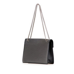 サンローラン ベティ スタッズ チェーン ショルダーバッグ ブラック シルバー レザー レディース SAINT LAURENT 【中古】