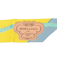 エルメス ツイリー BRIDES de GALA 式典用馬勒 スカーフ イエロー シルク レディース HERMES 【中古】