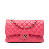 シャネル マトラッセ ココマーク チェーン ショルダーバッグ ピンク キャビアスキン レディース CHANEL 【中古】