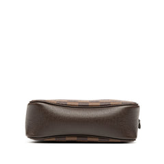 ルイ ヴィトン ダミエ トゥルース メイクアップ アクセサリーポーチ ハンドバッグ N51982 ブラウン PVC レザー レディース LOUIS VUITTON 【中古】