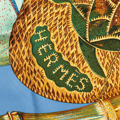 エルメス カレ90 Nouvelle Coledonie ニューカレドニア スカーフ ネイビー マルチカラー シルク レディース HERMES 【中古】