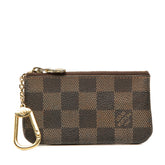 ルイ ヴィトン ダミエ ポシェット クレ コインケース キーケース 小銭入れ N62658 ブラウン PVC レザー レディース LOUIS VUITTON 中古
