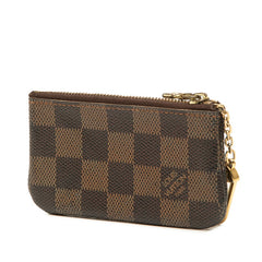 ルイ ヴィトン ダミエ ポシェット クレ コインケース キーケース 小銭入れ N62658 ブラウン PVC レザー レディース LOUIS VUITTON 中古