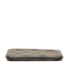 ルイ ヴィトン ダミエ ポシェット クレ コインケース キーケース 小銭入れ N62658 ブラウン PVC レザー レディース LOUIS VUITTON 中古