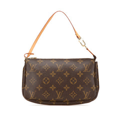 ルイ ヴィトン モノグラム ポシェット アクセソワール ハンドバッグ アクセサリーポーチ M40712 ブラウン PVC レザー レディース LOUIS VUITTON 【中古】