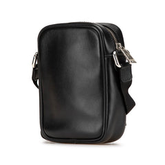 フェンディ アイシーユー 斜め掛け ショルダーバッグ 7VA456 ブラック ネオンイエロー カーフレザー メンズ FENDI 【中古】