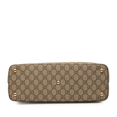 グッチ GGスプリーム ハンドバッグ ショルダーバッグ 2WAY 409534 ベージュ ピンク レッド PVC レザー レディース GUCCI 【中古】