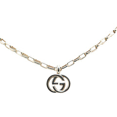 グッチ インターロッキングG ネックレス シルバー SV925 シルバー レディース GUCCI 【中古】